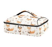 Kcldeci Fox Hearts Sac de transport isotherme pour aliments chauds ou froids, sac fourre-tout isotherme pour repas/pique-nique, lasagnes