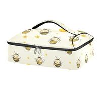 Kcldeci Kawaii Abees Œufs au plat Isotherme pour aliments chauds ou froids, sac fourre-tout isotherme pour repas/pique-nique, lasagnes
