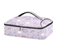 Kcldeci Kawaii Cat Face Sac de transport isotherme pour aliments chauds ou froids, sac fourre-tout isotherme pour repas/pique-nique, lasagnes