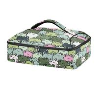Kcldeci Kawaii Frogs Sac de transport isotherme pour aliments chauds ou froids, sac fourre-tout isotherme pour repas-partage de barbecues, fêtes, pique-niques, lasagnes