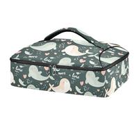 Kcldeci Lions de mer, baleines, cœurs, cocottes isothermes pour aliments chauds ou froids, sac fourre-tout isotherme pour repas-partage des barbecues, fêtes, pique-niques, lasagnes