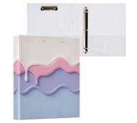 Kcldeci Lot de 2 classeurs à couverture rigide à 3 anneaux pour papier de format lettre, bonbons glacés, anneaux ronds de 3,8 cm, organiseur de classeur pour école/bureau