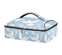 Kcldeci Peace Dove Sac de transport isotherme pour aliments chauds ou froids, sac fourre-tout isotherme pour repas/pique-nique, lasagnes