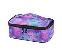 Kcldeci Petit sac à déjeuner isotherme pour écolier, paillettes, papillon, réutilisable, pour garçons et filles, sac isotherme étanche pour travail, voyage, pique-nique, tient dans un sac à dos