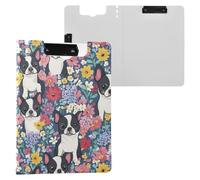 Kcldeci Porte-bloc A4 pliable Boston Terrier pour mémo, documents et bureau