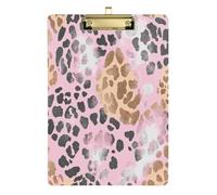 Kcldeci Porte-bloc en acrylique imprimé or rose format A4 pour salle de classe, infirmière, panneau dur pour fournitures de bureau, école, doré, 30,5 x 22,9 cm
