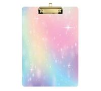 Kcldeci Porte-bloc magique en acrylique avec étoiles et flous - Format A4 - Pour salle de classe, école et bureau - Doré - 30,5 x 22,9 cm
