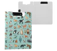 Kcldeci Porte-bloc pliable A4 avec différents animaux - Pour mémo, documents et bureau