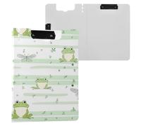 Kcldeci Porte-bloc pliable A4 avec libellules grenouille et bloc-notes pour mémo, documents et travail