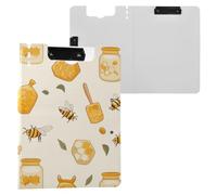 Kcldeci Porte-bloc pliable A4 avec motif abeille et miel - Pour mémo, bureau, travail