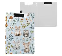 Kcldeci Porte-bloc pliable A4, motif animaux de la forêt, renard, bloc-notes pour mémo, document et travail scolaire