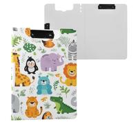 Kcldeci Porte-bloc pliable A4 - Motif animaux de la jungle - Pour mémo, bureau, travail