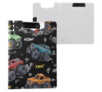 Kcldeci Porte-bloc pliable Monster Trucks Racing A4 - Pour mémo, documents et bureau