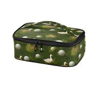 Kcldeci Sac à déjeuner isotherme pour enfants, canards, balles de golf, herbe, petit sac isotherme réutilisable pour garçons et filles, sac isotherme étanche pour travail, voyage, pique-nique, tient