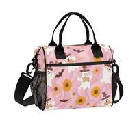 Kcldeci Sac à déjeuner isotherme pour enfants, filles, garçons, fantômes mignons, sacs bento pour l'école, le pique-nique, taille M
