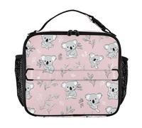 Kcldeci Sac à déjeuner isotherme réutilisable pour enfants, motif koala kawaii pour filles, garçons, école, voyage, pique-nique