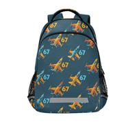 Kcldeci Sac à dos pour enfants filles et garçons 67 avions de chasse Jet Sacs à dos d'école primaire Sac à dos d'école Sac à dos de voyage