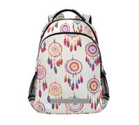 Kcldeci Sac à dos pour enfants filles et garçons - Attrape-rêves coloré - Sacs à dos d'école primaire - Sac à dos de voyage