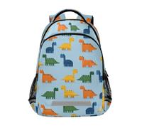 Kcldeci Sac à dos pour enfants filles et garçons en forme de dinosaure fabriqué en blocs Sac à dos d'école, sac à dos de voyage