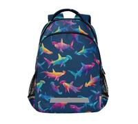 Kcldeci Sac à dos pour enfants filles et garçons requins marteaux, sacs à dos d'école, cartable d'école, sac de voyage
