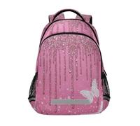 Kcldeci Sac à dos pour enfants filles et garçons - Rose scintillant - Sac à dos d'école primaire - Sac à dos de voyage