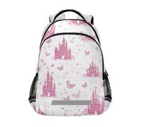 Kcldeci Sac à dos pour enfants filles garçons château princesse papillon sac à dos d'école sac à dos école sac à livres sac à dos sac à dos sac à dos sac à dos