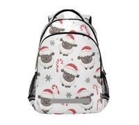 Kcldeci Sac à dos pour enfants filles garçons dessin animé moutons sucre d'orge sacs à dos école sacs à livres sac à dos école sac à livres sac à dos sac de voyage sac à dos de