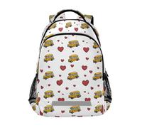 Kcldeci Sac à dos pour enfants filles garçons école bus cœur sacs à dos d'école primaire cartable cartable sac de voyage sac à dos de voyage