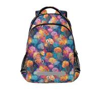 Kcldeci Sac à dos pour enfants filles garçons ermite crabes méduses sacs à dos école sacs à dos école cartable sac de voyage sac à dos de voyage