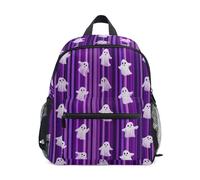 Kcldeci Sac à dos pour enfants filles garçons fantômes Halloween violet primaire enfants école maternelle sac à livres S-M, multicolore, M, Sac à dos daypack