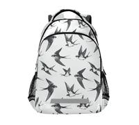 Kcldeci Sac à dos pour enfants filles garçons hirondelles oiseaux volants sacs à dos d'école primaire sac à dos d'école cartable sac à dos de voyage sac à dos de voyage