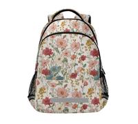 Kcldeci Sac à dos pour enfants filles garçons marguerites coquelicots sac à dos d'école sac à dos école cartable sac à dos sac de voyage sac à dos de voyage