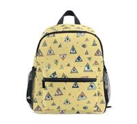 Kcldeci Sac à dos pour enfants filles garçons mauvais œil triangle maternelle primaire enfants école maternelle sac d'école sac à livres S-M, Triangle du mauvais œil, S, Sac à dos daypack