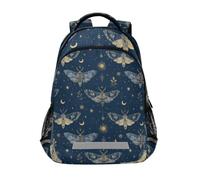 Kcldeci Sac à dos pour enfants filles garçons mites nouvelle lune étoile sac à dos école sac à dos école sac à livres sac à dos sac à dos sac à dos sac à dos sac à dos