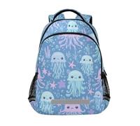 Kcldeci Sac à dos pour enfants filles garçons motif méduse kawaii sacs à dos d'école primaire cartable sac à dos d'école sac à dos sac à dos de voyage sac à dos