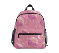 Kcldeci Sac à dos pour enfants filles garçons Nouvelle lune et terre maternelle primaire maternelle enfants école maternelle sac d'école sac à livres S-M, Nouvelle Lune et Terre, M, Sac à dos daypack