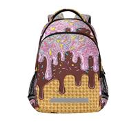 Kcldeci Sac à dos pour enfants filles garçons paillettes argent rose crème glacée sacs à dos école sacs à livres sac à dos école sac à dos sac à dos sac à dos sac à dos sac