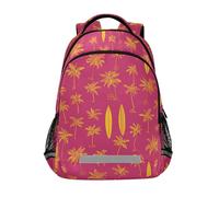 Kcldeci Sac à dos pour enfants filles garçons palmiers planche de surf sacs à dos école sacs à dos école cartable cartable sac à dos sac à dos sac à dos sac de voyage sac