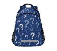Kcldeci Sac à dos pour enfants filles garçons point d'interrogation sur sac à dos d'école, sac à dos d'école primaire, sac à dos de voyage