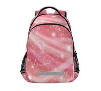 Kcldeci Sac à dos pour enfants filles garçons rose et blanc scintillant sacs à dos d'école primaire sac à dos d'école sac à dos de voyage sac à dos de voyage