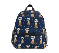 Kcldeci Sac à dos pour enfants filles garçons suricate et cœur maternelle primaire maternelle enfants école maternelle sac d'école sac à livres S-M, Suricate et cœur, S, Sac à dos daypack