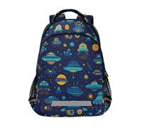 Kcldeci Sac à dos pour enfants filles garçons vaisseaux spatiaux dans l'espace sacs à dos d'école primaire sac à dos d'école cartable sac à dos sac à dos de voyage sac à dos