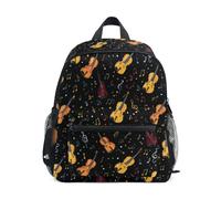 Kcldeci Sac à dos pour enfants filles garçons violon notes de musique maternelle primaire enfants école maternelle sac à livres S-M, Notes de musique pour violon, M, Sac à dos daypack