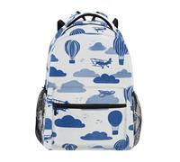 Kcldeci Sac à dos pour enfants garçons filles école primaire sacs à dos avions ballons d'air 1 sacs à livres pour garçons enfants S-M, Avions Air Ballons1, M, Sac à dos daypack