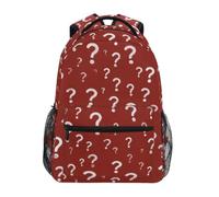 Kcldeci Sac à dos pour enfants garçons filles sacs à dos d'école primaire point d'interrogation sur rouge garçons enfants sacs à dos sac à dos S-M, Point d'interrogation sur rouge, M, Sac à dos