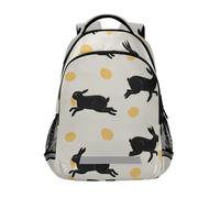 Kcldeci Sac à dos pour enfants pour filles, garçons, lapins et œufs, sacs à dos d'école, sac à dos d'école, sac de voyage