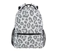 Kcldeci Sac à dos pour enfants pour garçons et filles - Imprimé léopard gris - Sacs à dos primaires - Taille S à M, Imprimé léopard gris, M, Sac à dos daypack