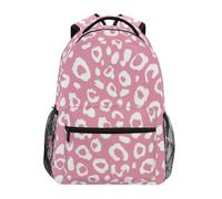 Kcldeci Sac à dos pour enfants pour garçons et filles - Imprimé léopard - Rose - Taille S à M, Imprimé léopard rose, S, Sac à dos daypack
