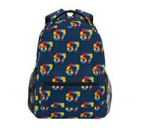 Kcldeci Sac à dos pour enfants pour garçons et filles, sacs à dos d'école primaire, blocs de construction, 67 sacs à livres pour garçons et enfants, tailles S-M, Blocs de construction 67, M, Sac à dos