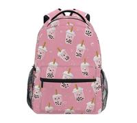 Kcldeci Sac à dos pour enfants pour garçons et filles - Sacs à dos d'école primaire Boba Bubble Tea sur rose - Sacs à dos pour garçons et enfants - S-M, Boba Bubble Tea sur rose, S, Sac à dos daypack
